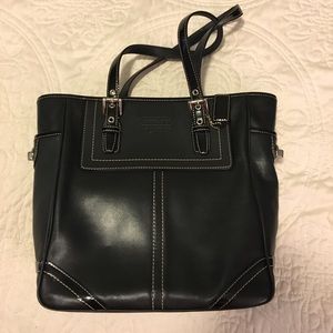 Coach black leather purse
